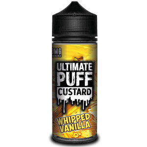Whipped Vanilla Custard E Liquid (Zero Nicotine & Free Nic Shots to make 120ml/3mg) by Ultimate Puff