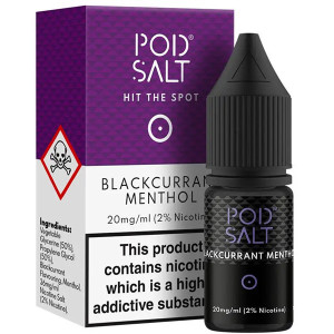 Blackcurrant Menthol - Pod Salt - 20mg Nicotine Salts E Liquid - 10ML