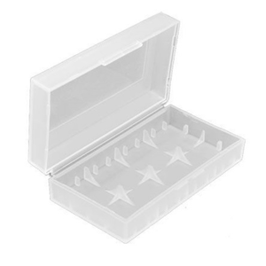 Clear - Dual 18650 - Hard Plastic Battery Case