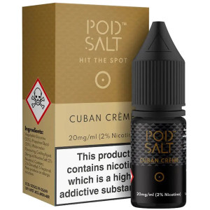 Cuban Creme Nic Salt 20mg E Liquid By Pod Salt