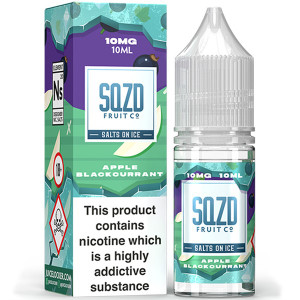 Apple Blackcurrant On Ice Nic Salt E Liquid 10ml By SQZD