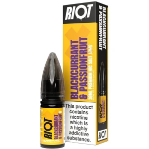 Riot X Blackcurrant Passionfruit Nic Salt E Liquid 10ml