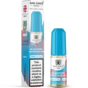 Blueberry Watermelon Nic Salt E Liquid 10ml by Bar Juice 5000