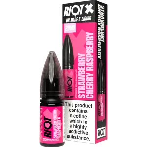 Strawberry Cherry Raspberry Nic Salt E Liquid 10ml by Riot X