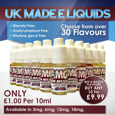 One Pound E Liquids - 10 x 10ml Only £9.99