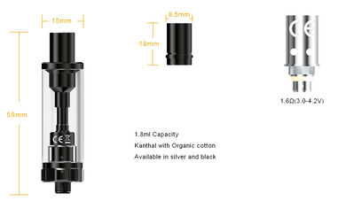 Aspire K2 Tank Specification