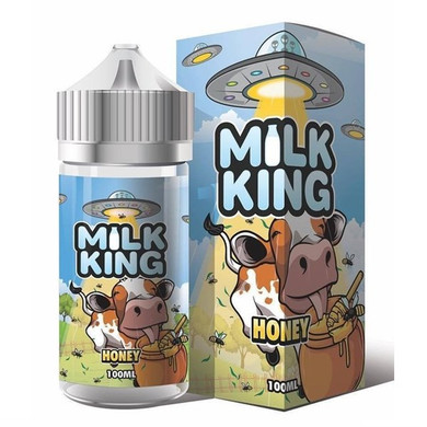 Honey E Liquid (120ml with 2 x 10ml nicotine shots to make 3mg) by Milk King E Liquid (Zero Nicotine)