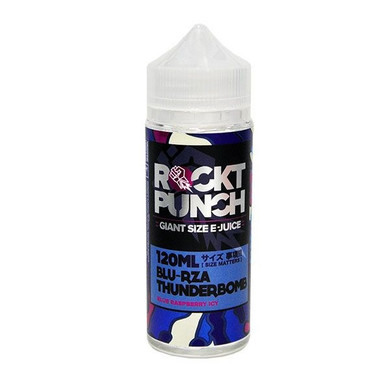 Blue Rza Thunderbomb E Liquid 100ml (120ml with 2 x 10ml nicotine shots to make 3mg) Shortfill By Rockt Punch