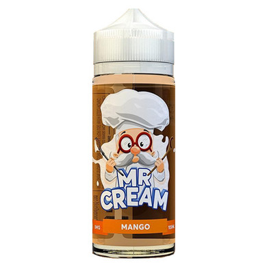 Mango E Liquid 100ml by Mr Cream (Zero Nicotine & Free Nic Shots to make 120ml/3mg)