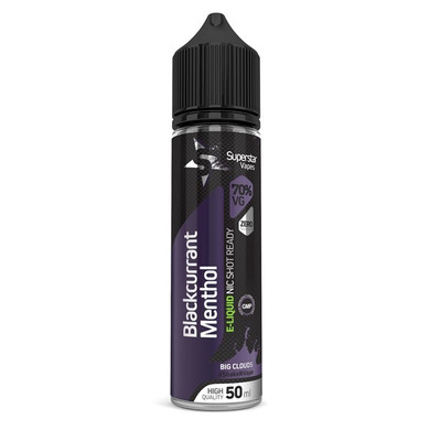 Superstar Vapes Blackcurrant Menthol Premium High VG (70/30) E Liquid 50ml