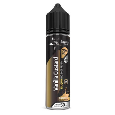 Superstar Vapes Vanilla Custard Premium High VG (70/30) E Liquid 50ml