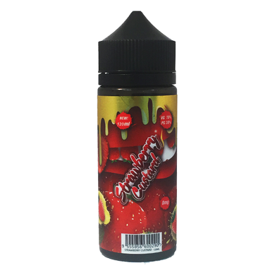 Fizzy Strawberry Custard 100ml Shortfill (FREE NICOTINE SHOTS)