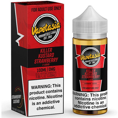 Killer Kustard Strawberry E Liquid 100ml By Vapetasia