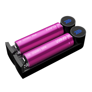 Efest Slim K2 Dual Bay Battery Charger - Side View
