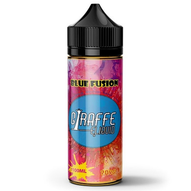 Blue Fusion E Liquid 100ml by Giraffe (Zero Nicotine & Free Nic Shots to make 120ml/3mg)