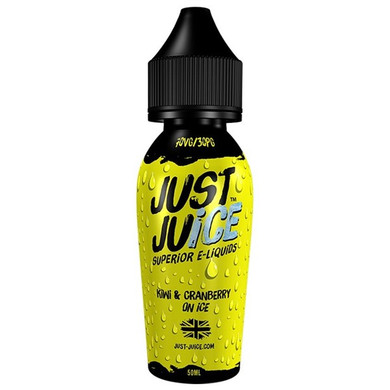 Kiwi & Cranberry on Ice 50ml (Free Nic Shot Included) Shortfill by Just Juice