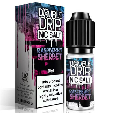 Raspberry Sherbet - Double Drip Nic Salt - 20mg Nicotine Salts E Liquid - 10ML