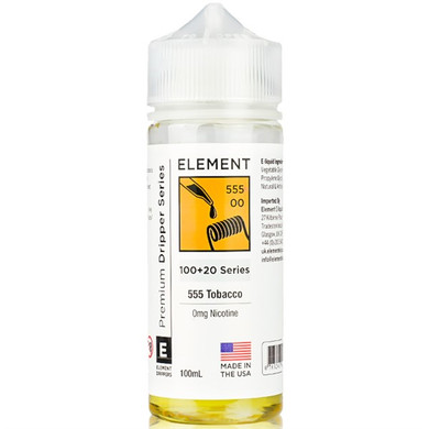555 Tobacco E Liquid 100ml By Element Dripper Series
