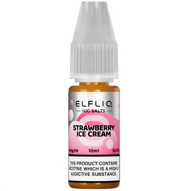 Strawberry Ice Cream Nic Salt E Liquid 10ml By Elf Bar Elfliq