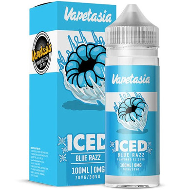 Iced Blue Razz E Liquid 100ml By Vapetasia