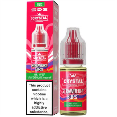 SKE Crystal Strawberry Burst Nic Salt E Liquid 10ml
