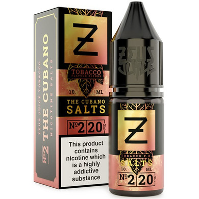 The Cubano Tobacco Nic Salt E Liquid 10ml by Zeus Juice