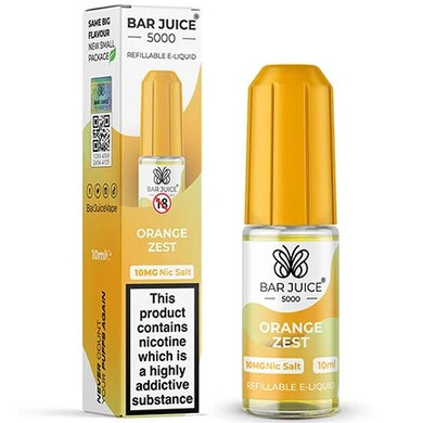 Orange Zest Nic Salt E Liquid 10ml by Bar Juice 5000