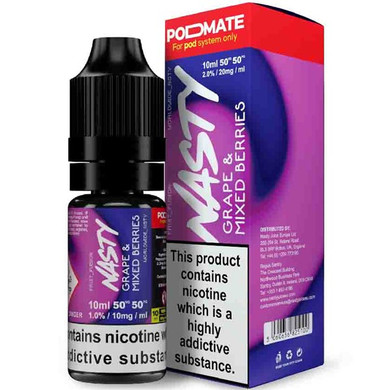 Grape Mix Berries Podmate Nic Salt E Liquid 10ml By Nasty Juice