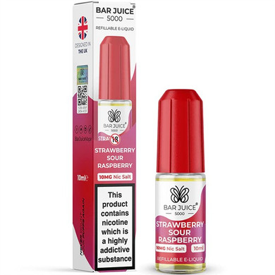 Strawberry Sour Raspberry Nic Salt E Liquid 10ml by Bar Juice 5000