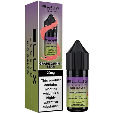 Grape Gummy Bear Nic Salt E Liquid 10ml By Elux Legend