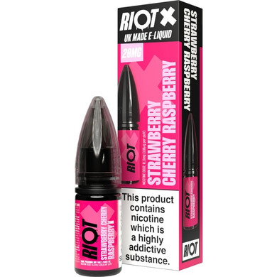 Strawberry Cherry Raspberry Nic Salt E Liquid 10ml by Riot X