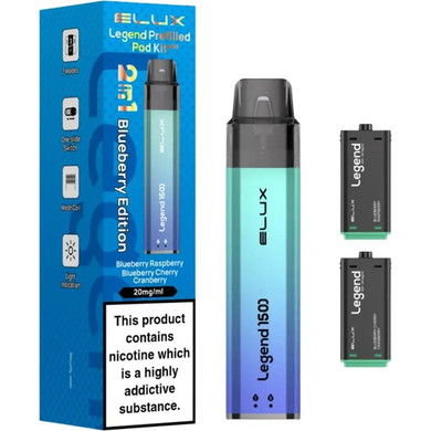 Blueberry Edition Elux Legend 1500 2in1 Prefilled Pod Vape Kit