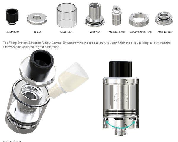 Wismec Reuleaux RX Mini Starter Kit Components & Top Filling System