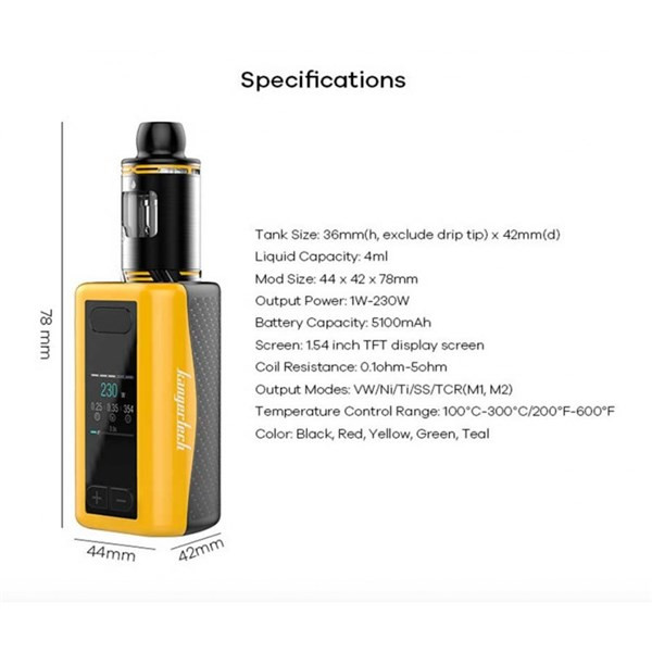 Kanger IKEN Starter Kit Specification