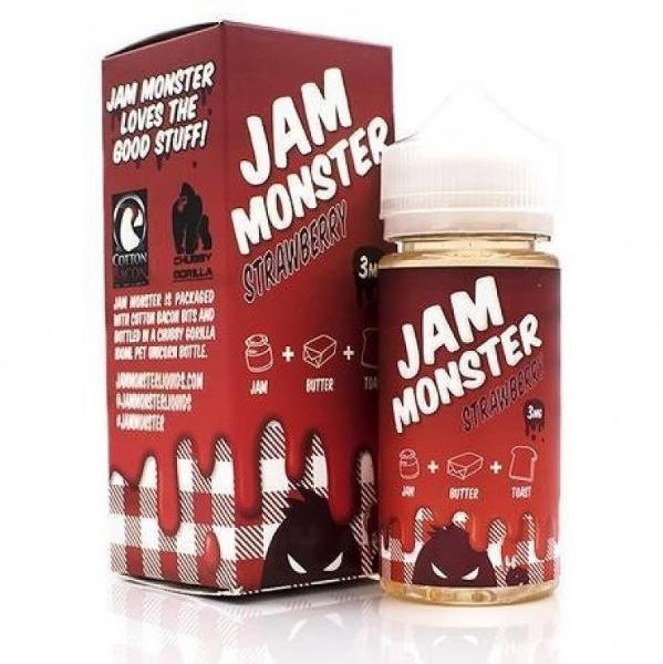 Strawberry Jam Monster Eliquid 100ml by Fresh Juice Co Only (Free Nic Shots)