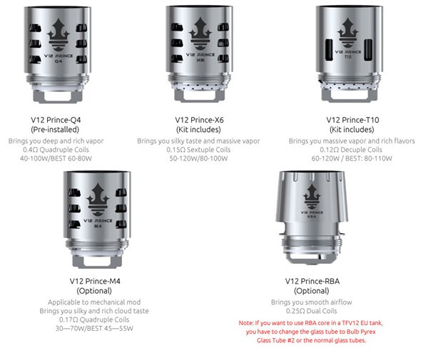 3 Pack Replacement SMOK TFV12 Prince Tank Coils