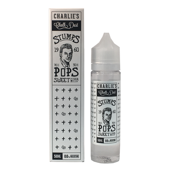 POPS Sweet and Sour Melon E Liquid 50ml (60ml/3mg if nicotine shot added) by Charlie’s Chalk Dust Stumps (FREE NICOTINE SHOT)