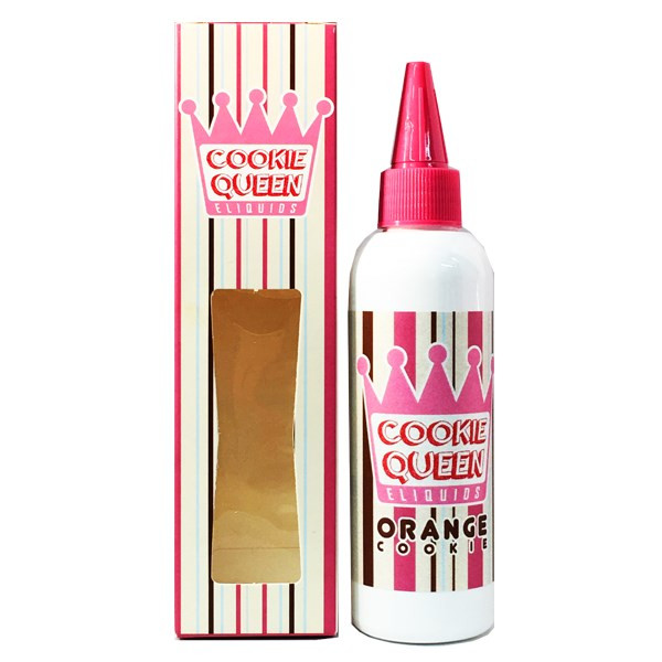 Orange Cookie 80ml E Liquid (100ml with 2 x 10ml nicotine shots to make 3mg) by Cookie Queen (FREE NICOTINE SHOTS) 