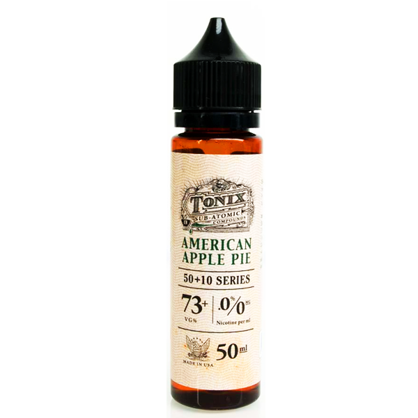 American Apple Pie E Liquid 50ml(60ml with 1 x 10ml nicotine shots to make 3mg) by Tonix E Liquids (Zero Nicotine)