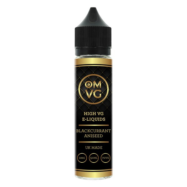 Blackcurrant & Aniseed Shortfill E Liquid 50ml by OMVG (FREE NICOTINE SHOT)