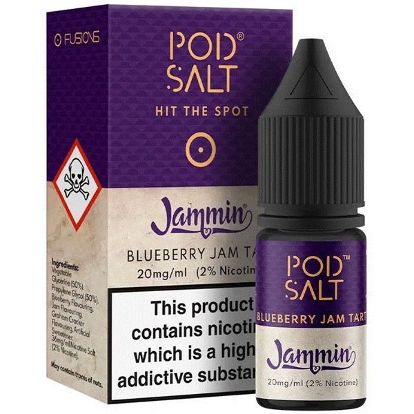 Blueberry Jam Tart Nic Salt E Liquid 10ml By Pod Salt