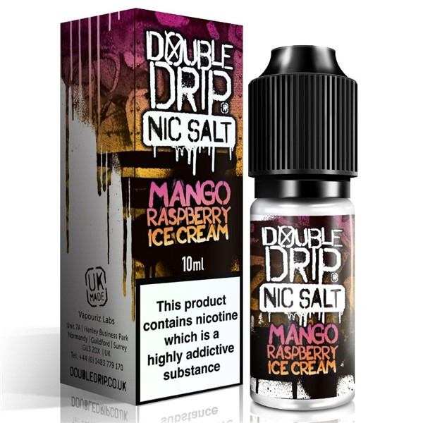 Mango Raspberry Ice Cream Nic Salt 20mg E Liquid 10ml By Double Drip Mango Raspberry Ice Cream Nic Salt 20mg E Liquid 10ml By Double Drip