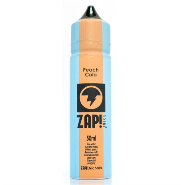 Peach Cola E Liquid 50ml by Zap! Only £7.99 (Zero Nicotine or with Free Nicotine Shot)