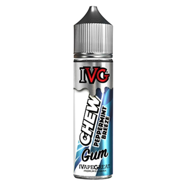 Peppermint Breeze E Liquid 50ml (60ml with 1 x10 Nicotine Shot, Making 3mg E Liquid When Mixed) Shortfill by I VG Chew Gum