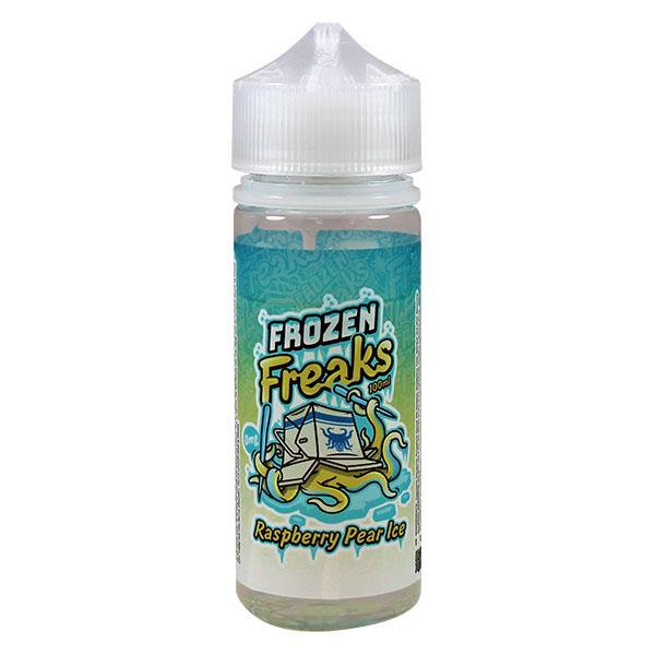 Raspberry & Pear Ice E Liquid 100ml (120ml with 2 x 10ml nicotine shots to make 3mg)  by Frozen freaks. Only £18.99 (FREE NICOTINE SHOTS) 