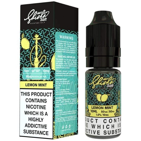 Lemon Mint Nic Salt E Liquid 10ml By Nasty Shisha Salt