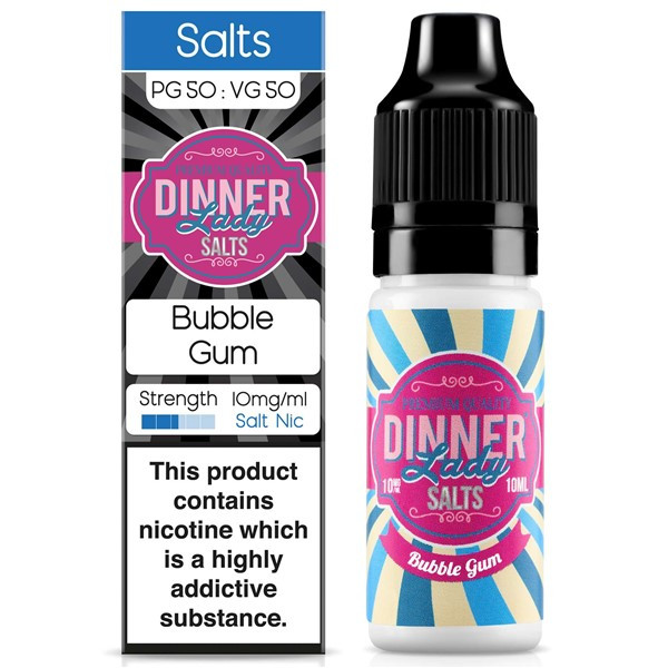 Bubblegum Nic Salt E Liquid 10ml By Dinner Lady