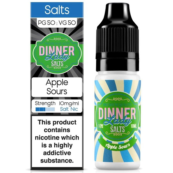 Apple Sours Nic Salt E Liquid 10ml By Dinner Lady