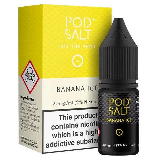 Banana Ice - Pod Salt - 20mg Nicotine Salts E Liquid - 10ML