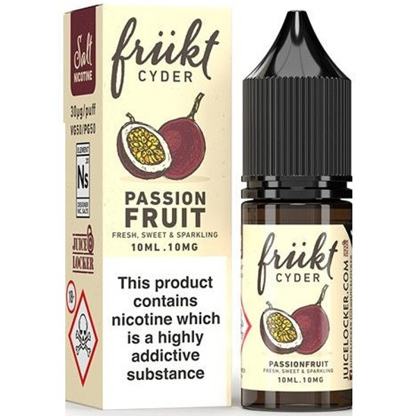 Passionfruit Nic Salt E Liquid 10ml By Frukt Cyder